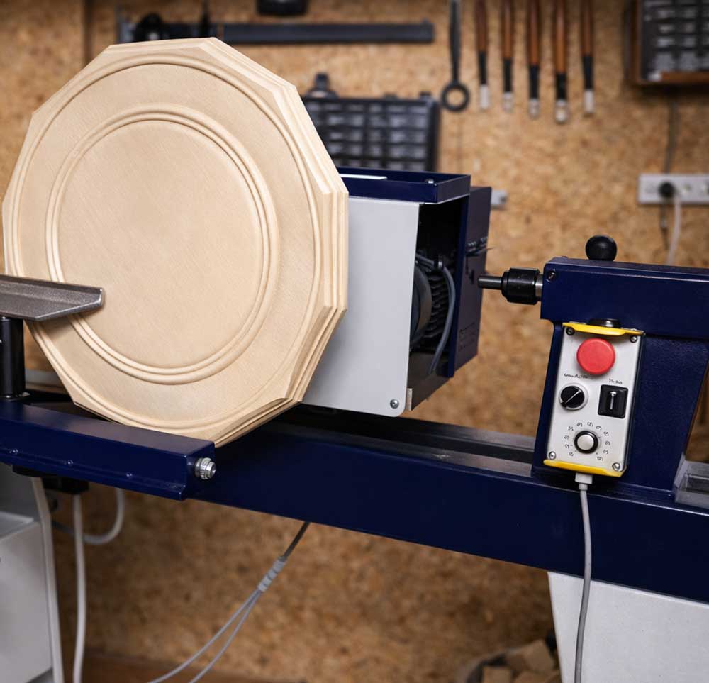 Drechselbank mit Schützenscheibe