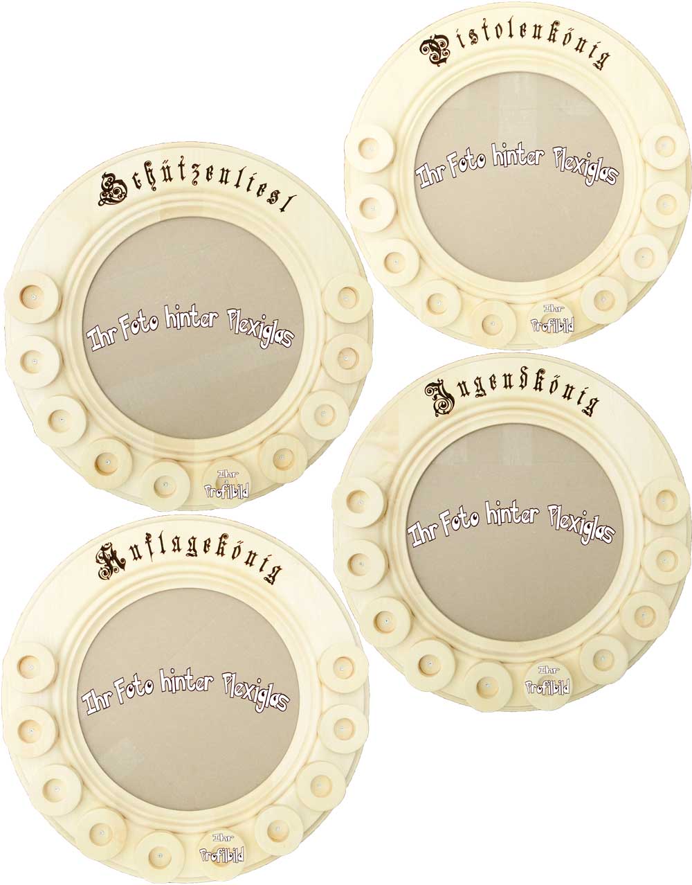 👑 Königsscheiben mit Profilbildern – eine würdige Erinnerung für die Ewigkeit