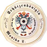 Königsscheibe zeigt den Doppelkopf-Adler als Sinnbild für Stärke