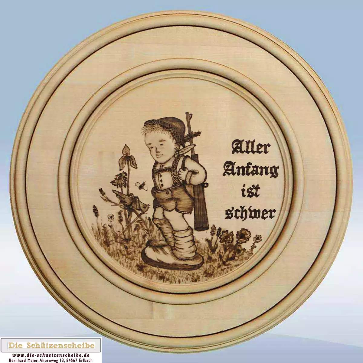 Schützenscheibe mit Hänschen – Aller Anfang ist schwer! Schützenscheibe mit Hänschen – Aller Anfang ist schwer!