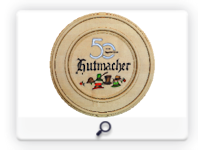 Schützenscheibe zum Jubiläum eines Hutmachers