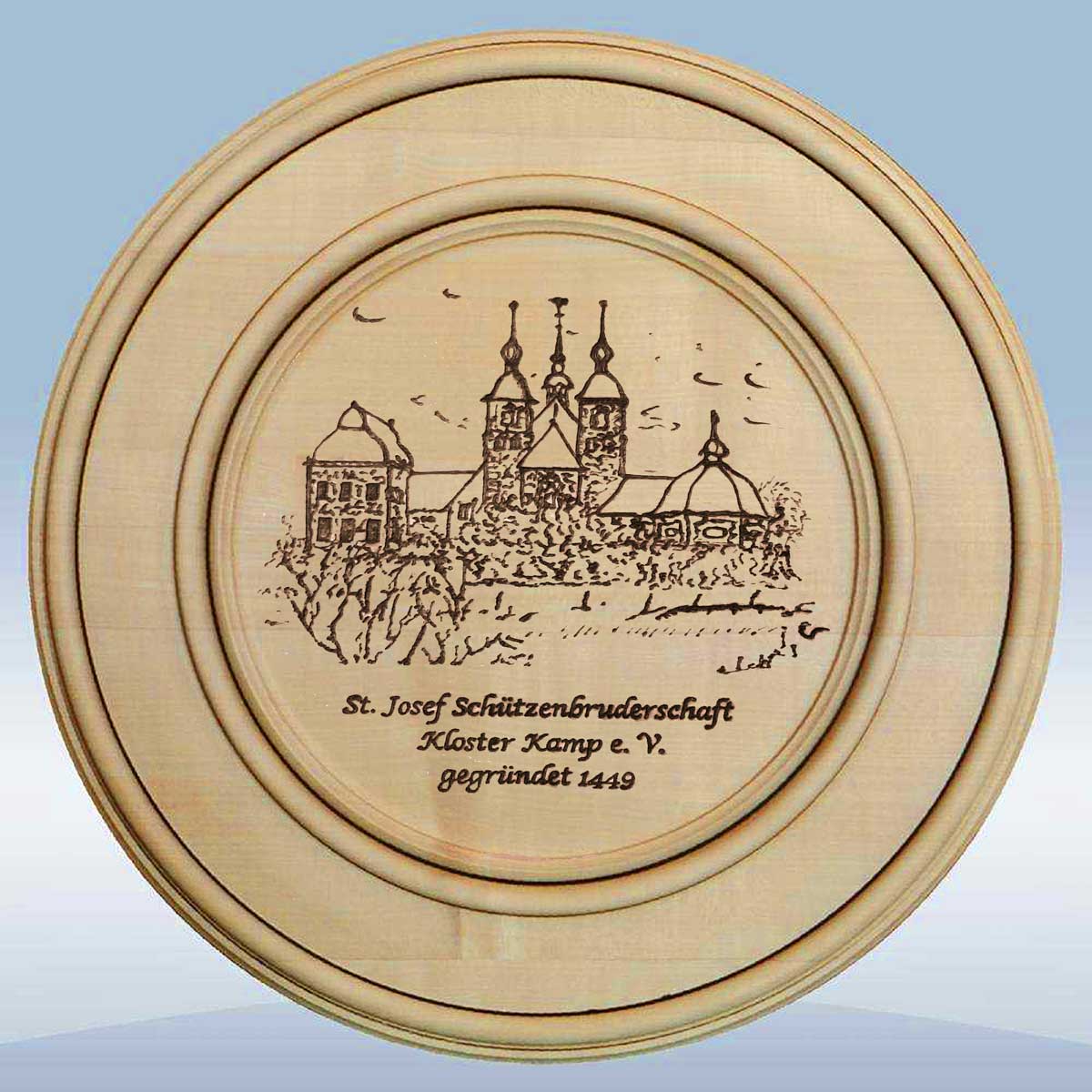 Schützenscheibe mit dem Kloster Kamp