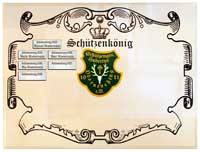 Ehrentafel für Schützenkönige aus massivem Ahornholz